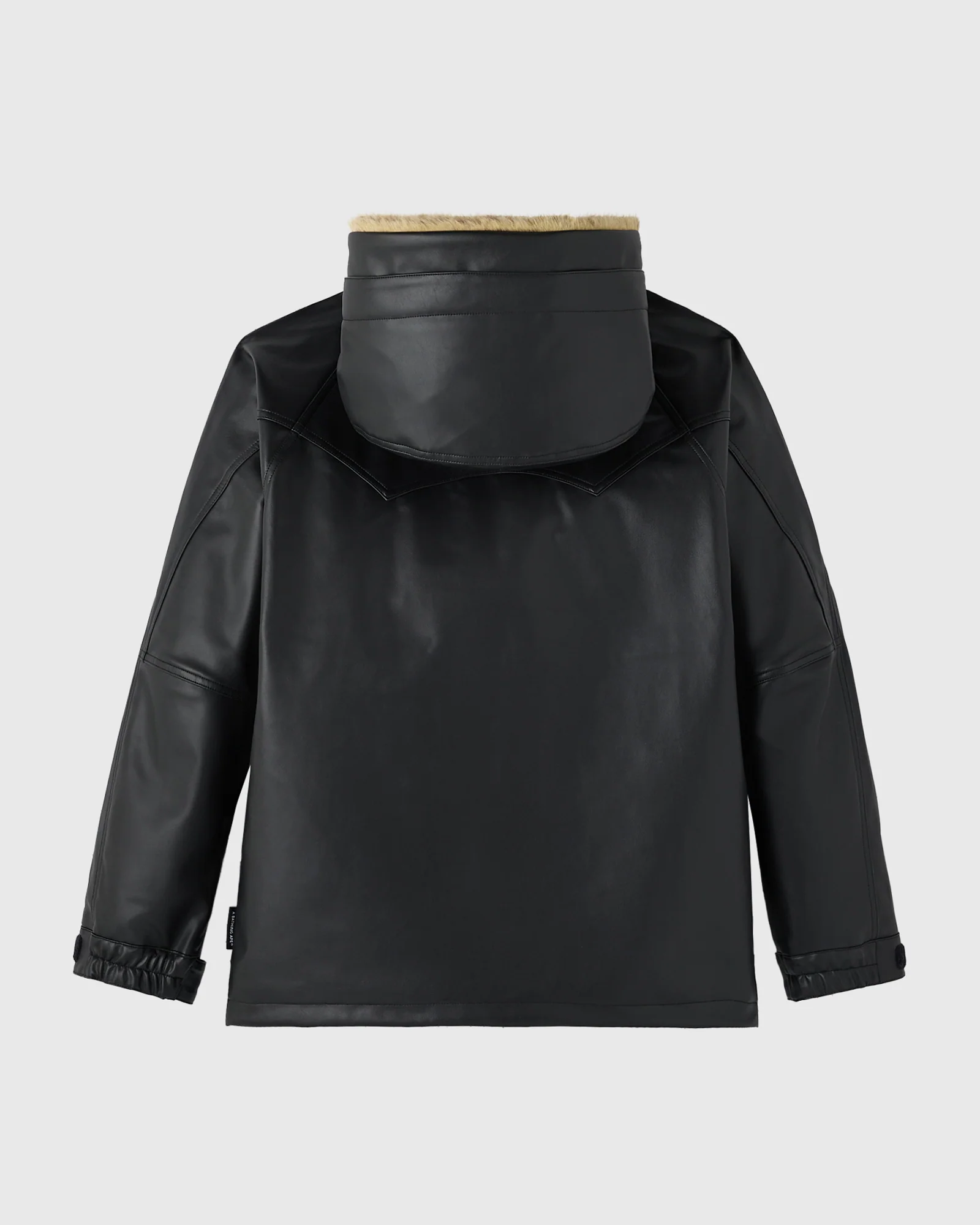 BAPE® Faux Leather Snowboard Jacket - Black - Image 2