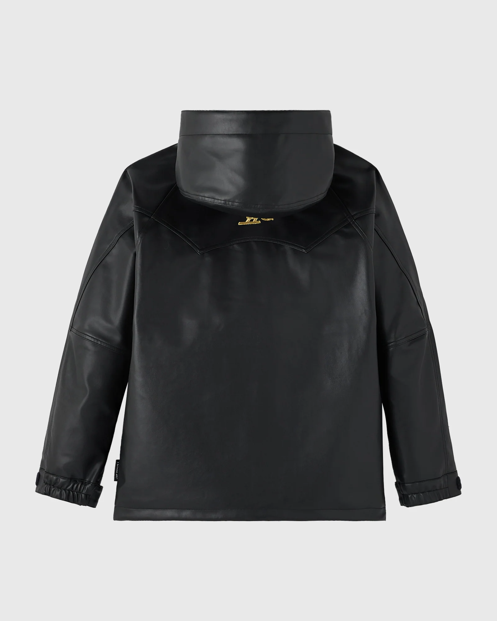 BAPE® Faux Leather Snowboard Jacket - Black - Image 6