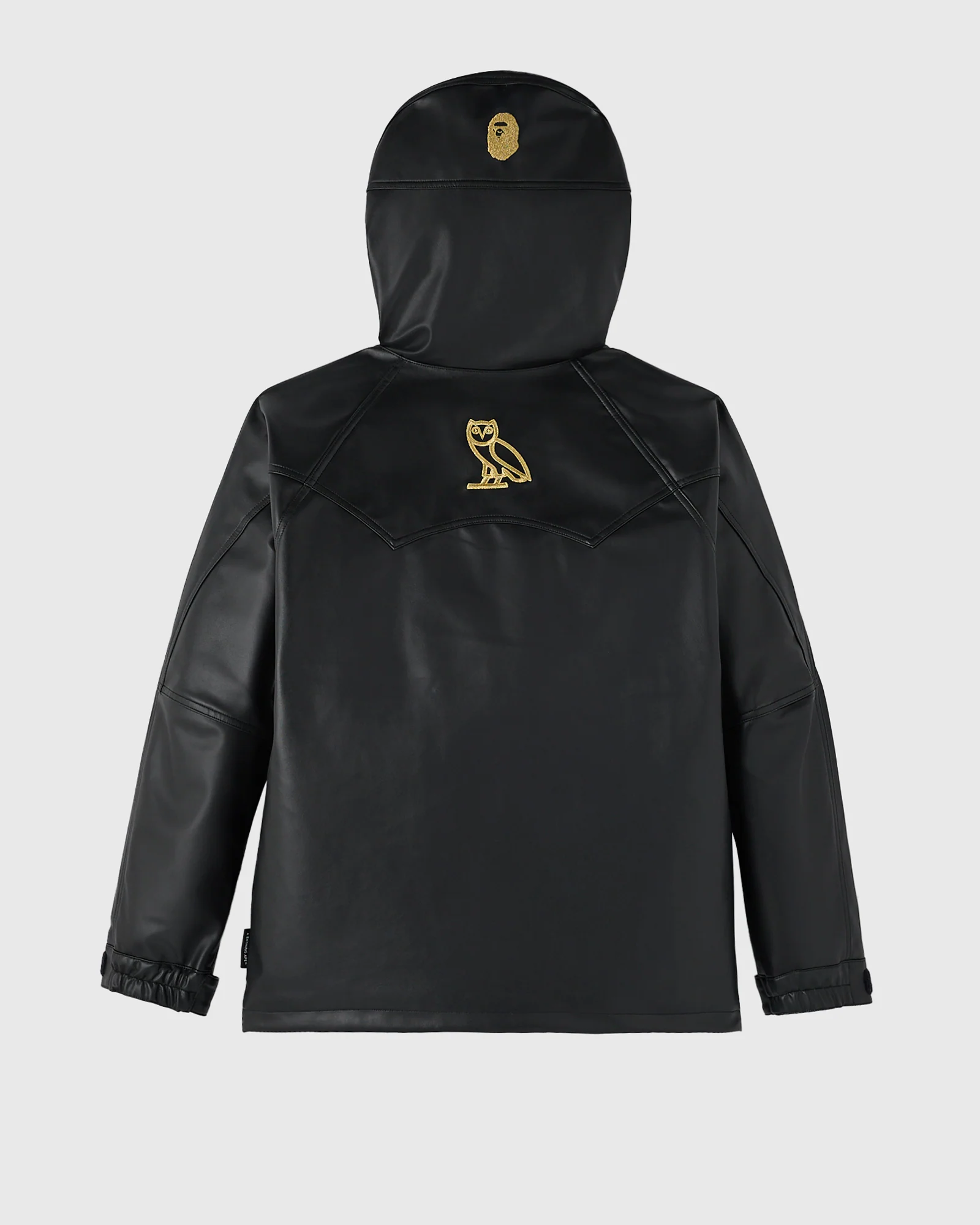 BAPE® Faux Leather Snowboard Jacket - Black - Image 7