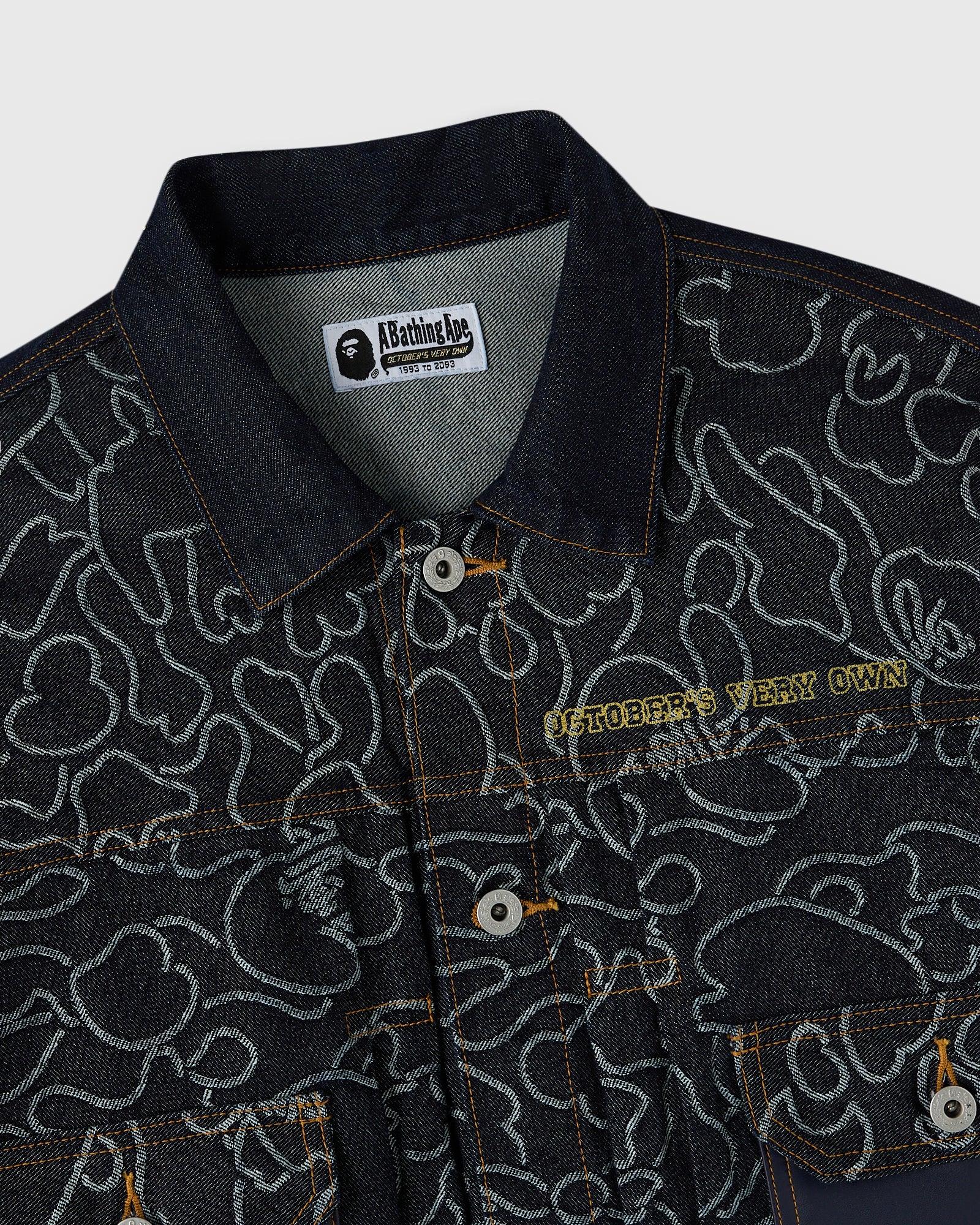 BAPE® Neon 1st Camo Denim Jacket - Indigo - Image 3