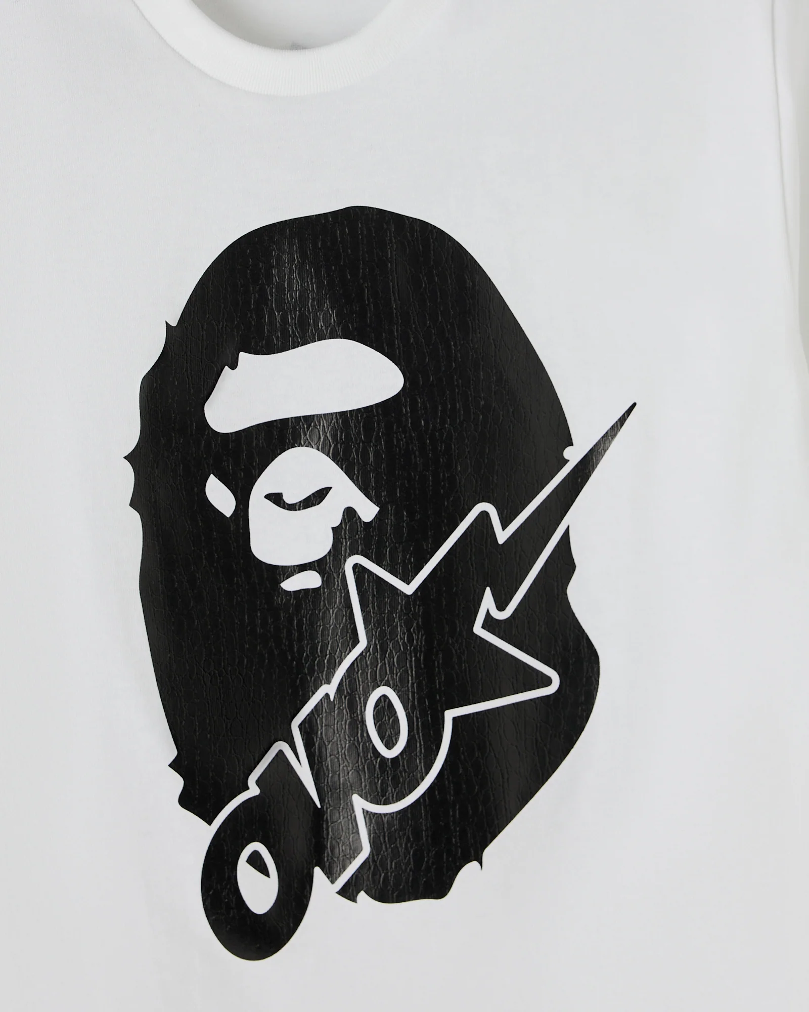 BAPE® OVO-Sta Crocodile Print Tee - White - Image 3