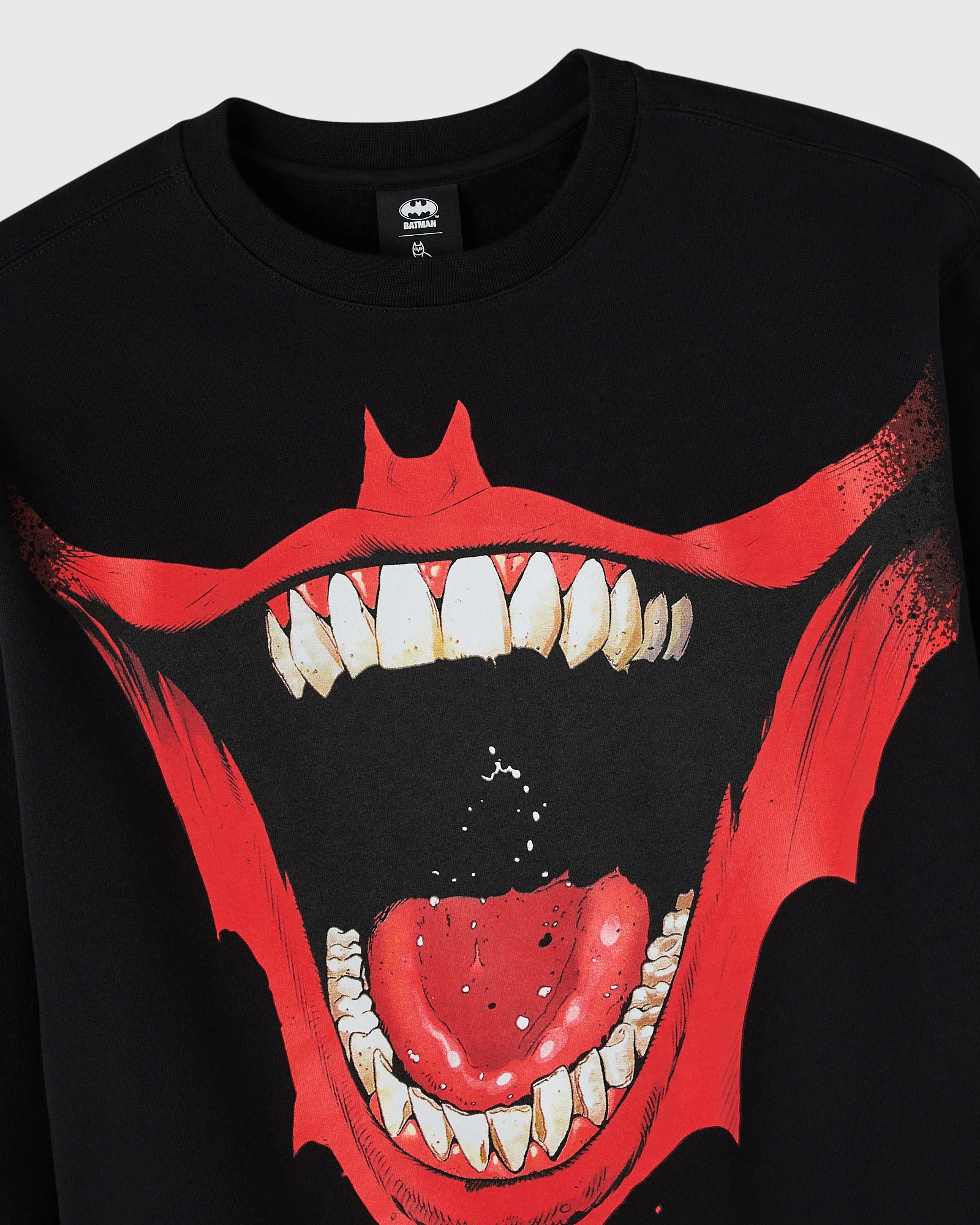 Bat Smile Crewneck Sweatshirt - Black - Image 3