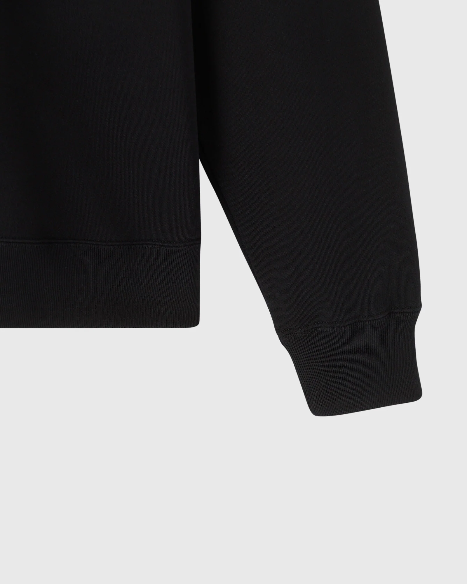 Classic Quarter Zip Mockneck Sweatshirt - Black - Image 4