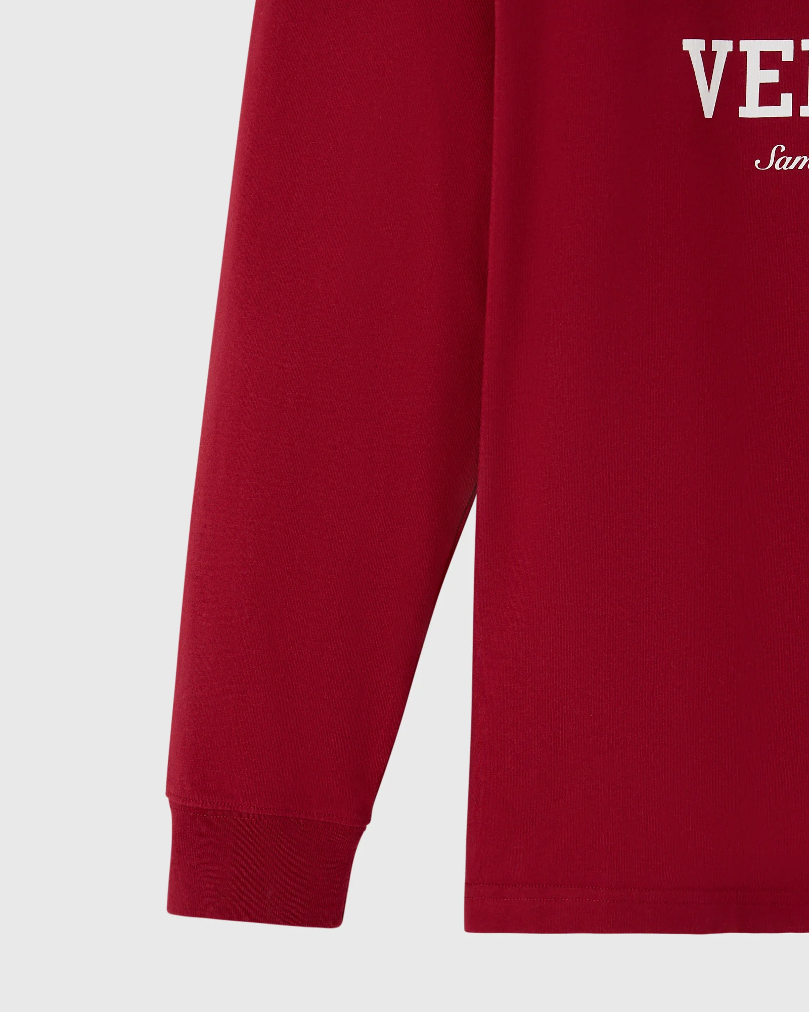 Collegiate Long-Sleeve Tee - Deep Red - Image 3