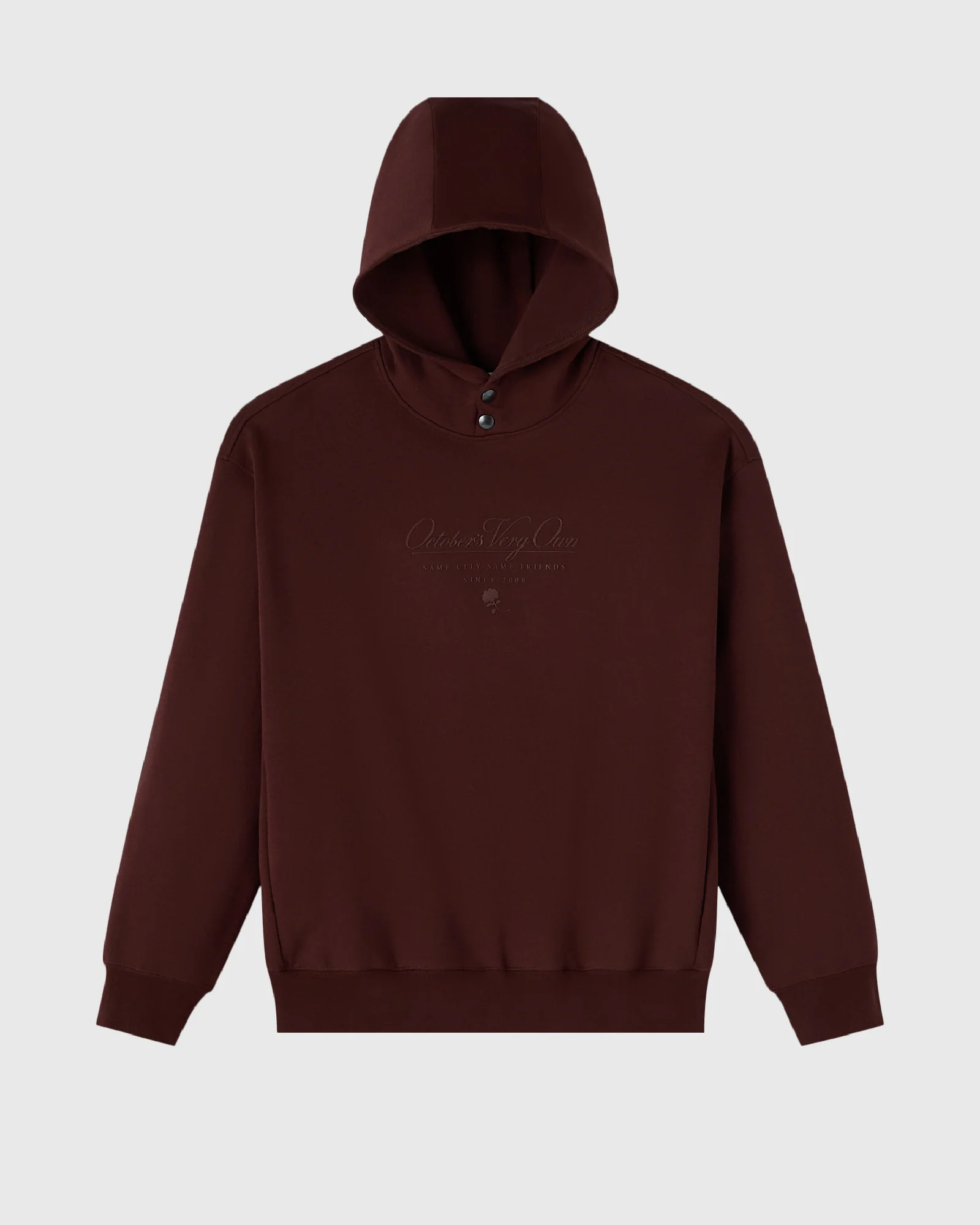 Double Knit Script Hoodie - Cocoa