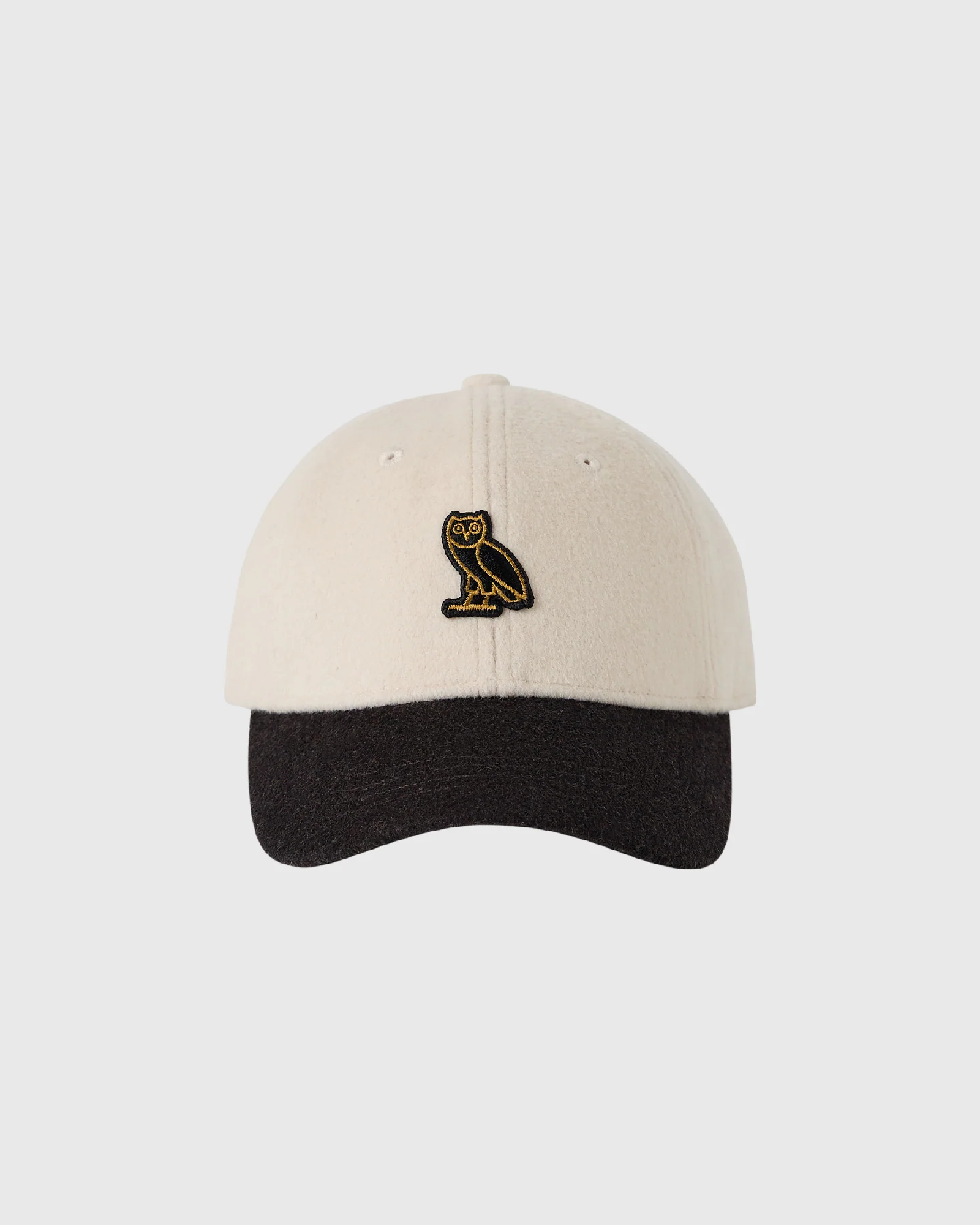 Wooly Fleece 6 Panel Cap - Cream/Black Coco
