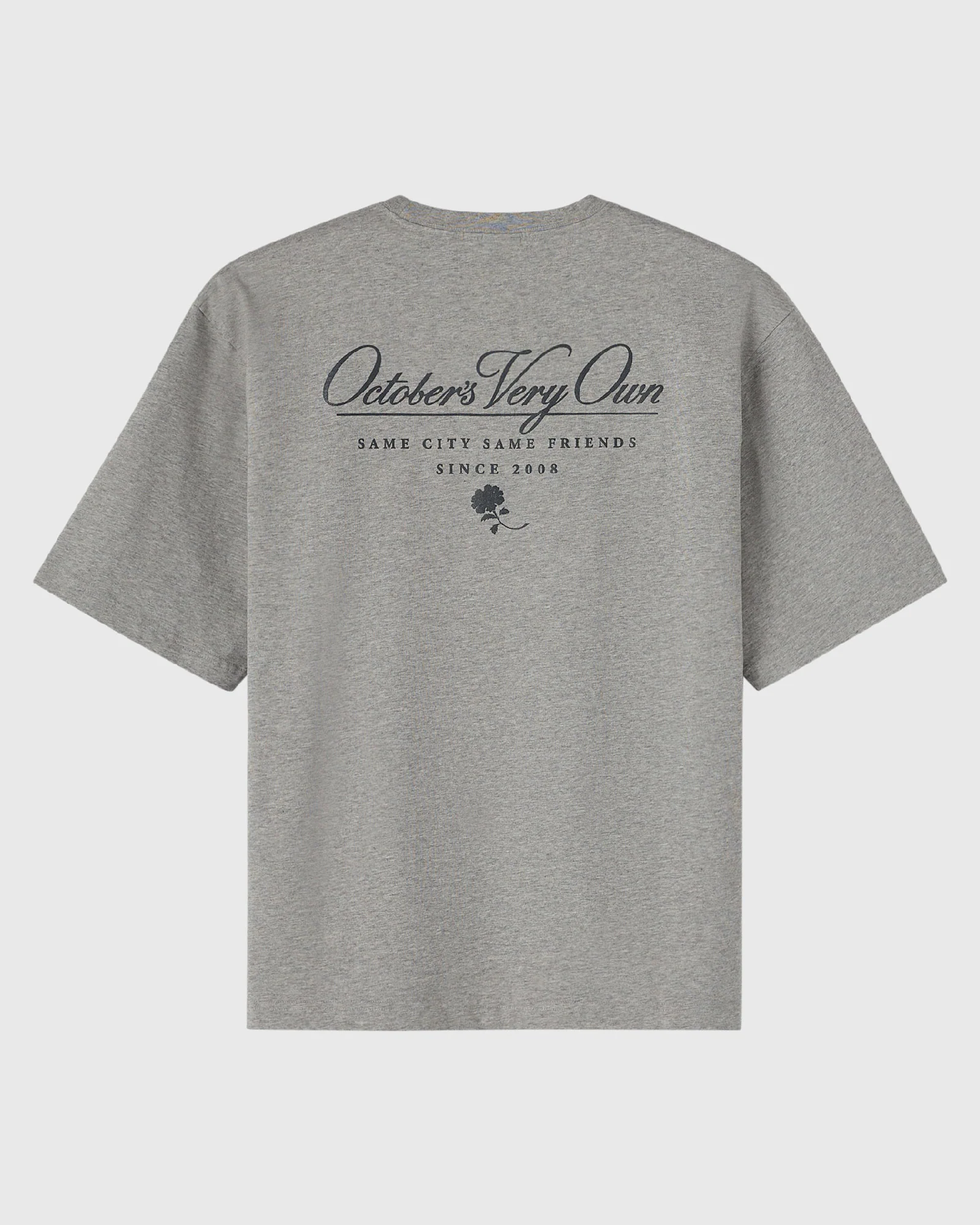 Luxe Jersey Script Tee - Heather Grey - Image 2