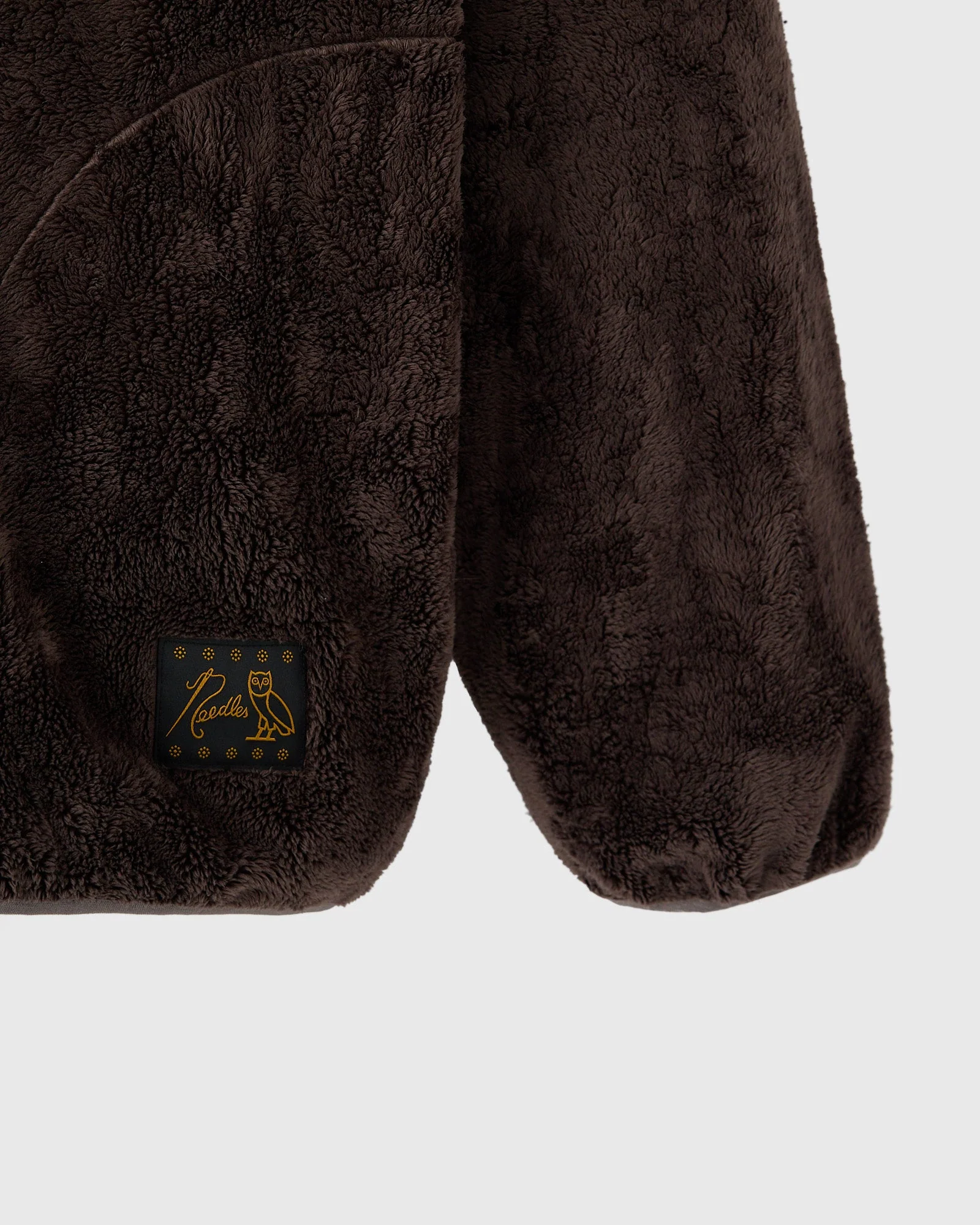 NEEDLES Sherpa Half-Zip Mockneck - Brown - Image 4